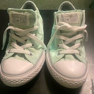 Girls Vans Sea Green size 2 shoes with laces. Worn maybe twice